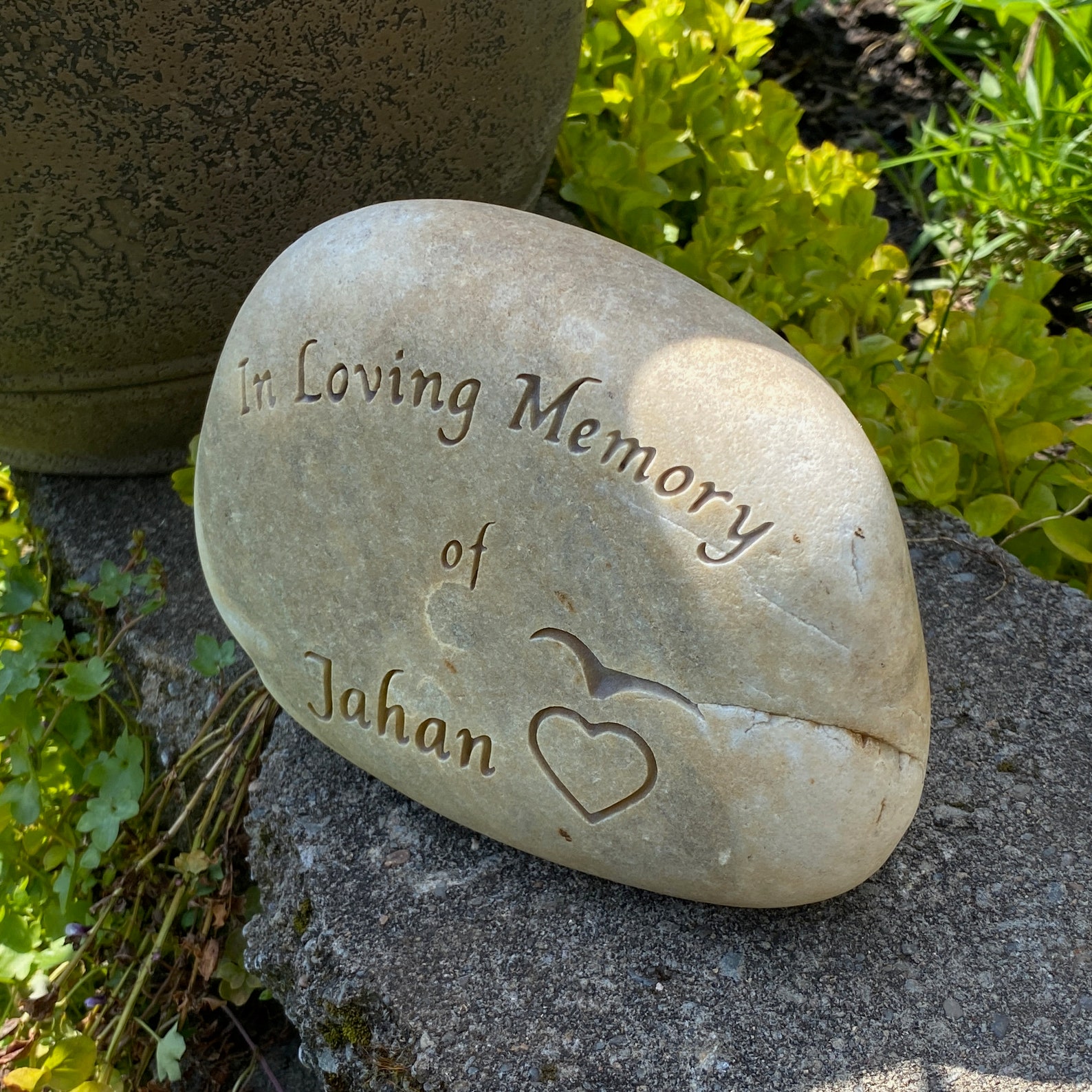 PET MEMORIAL ROCK Small Size. Natural Stone Pet Memorials Etsy