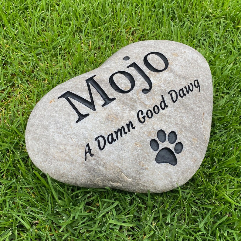 PET MEMORIAL ROCK Small Size. Natural Stone Pet Memorials Etsy