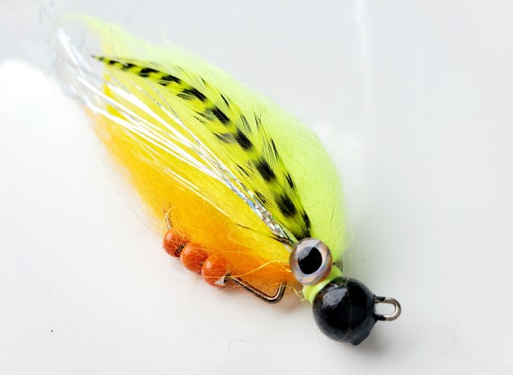 Jig Fly Fire Tiger Rattler Fishing Fly Lure Handmade Pike Super