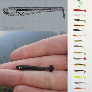 NANO 1.2'' DROP SHOT Micro Fishing Lures 14 Colours to Pick Pack
