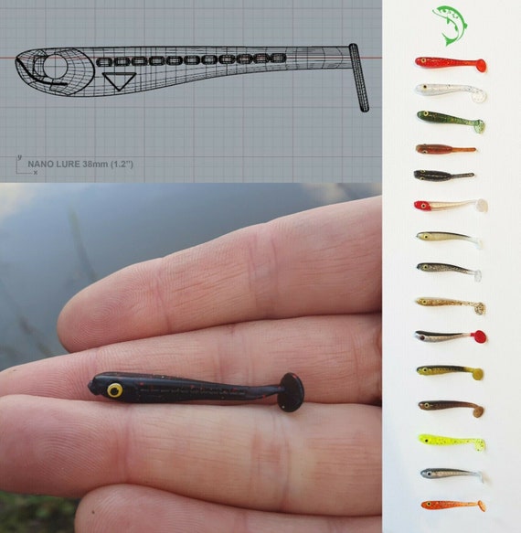 Buy NANO 1.2'' DROP SHOT Micro Fishing Lures 14 Colours to Pick