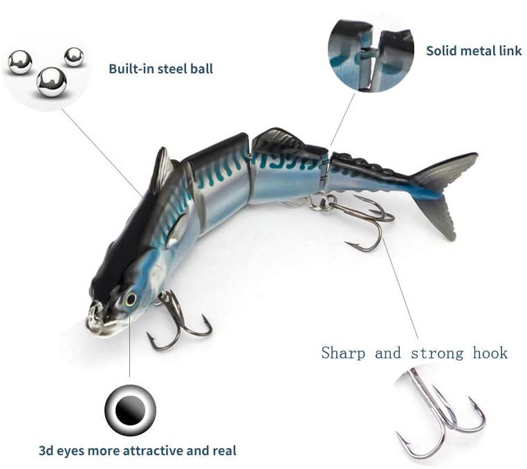 Mackerel Joey Slim Swimbait Jointed Fishing Lure 150mm 20g Realistic