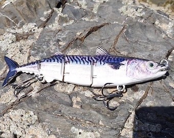 Mackerel Joey Slim Swimbait Jointed Fishing Lure 150mm 20g | Realistic Sea Fishing Sea Bass | FISHIN ADDICT