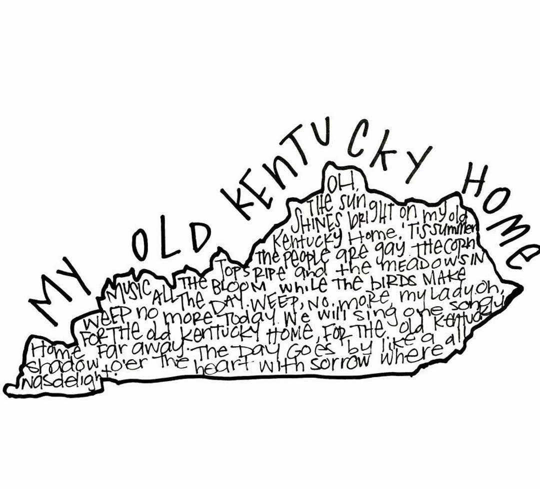 My Old Kentucky Home Print Etsy