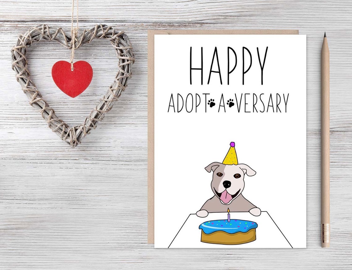 Happy Adoptaversary Card | Etsy