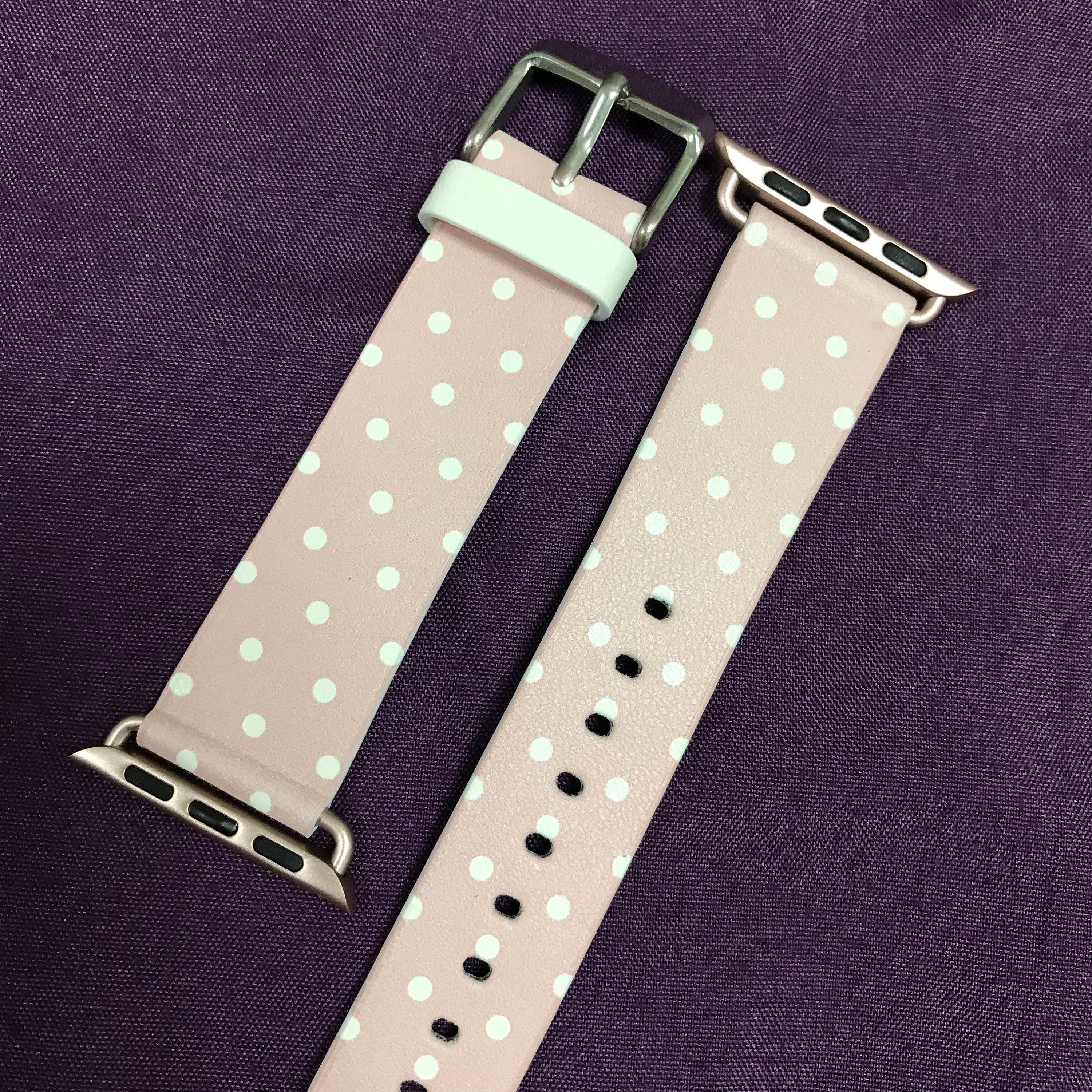 Pink Polka Dot Apple Watch Band Women 