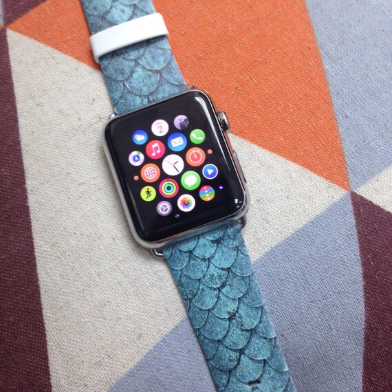 Turquoise Mermaid Scale Apple Watch Band Women Apple Watch Strap