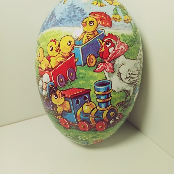 Vintage Paper Mache Easter Egg/Pappmaché Ostereier Candy Box Made in Germany by Echt Erzgebirge