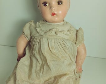 Horsman 1930s Composition Baby Doll 16"