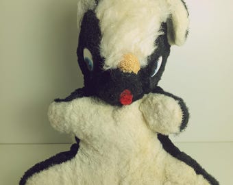 Vintage Mid Century Stuffed Toy Skunk