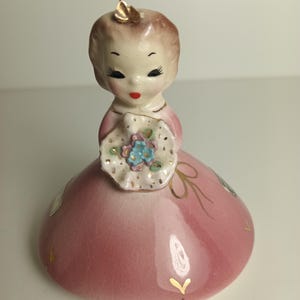 Josef Originals June Birthday Girl Figurine Vintage 1950s - Damaged Bow