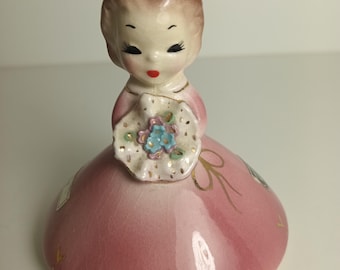Figurine d'anniversaire de fille de juin de Josef Originals vintage des années 1950 - Noeud endommagé