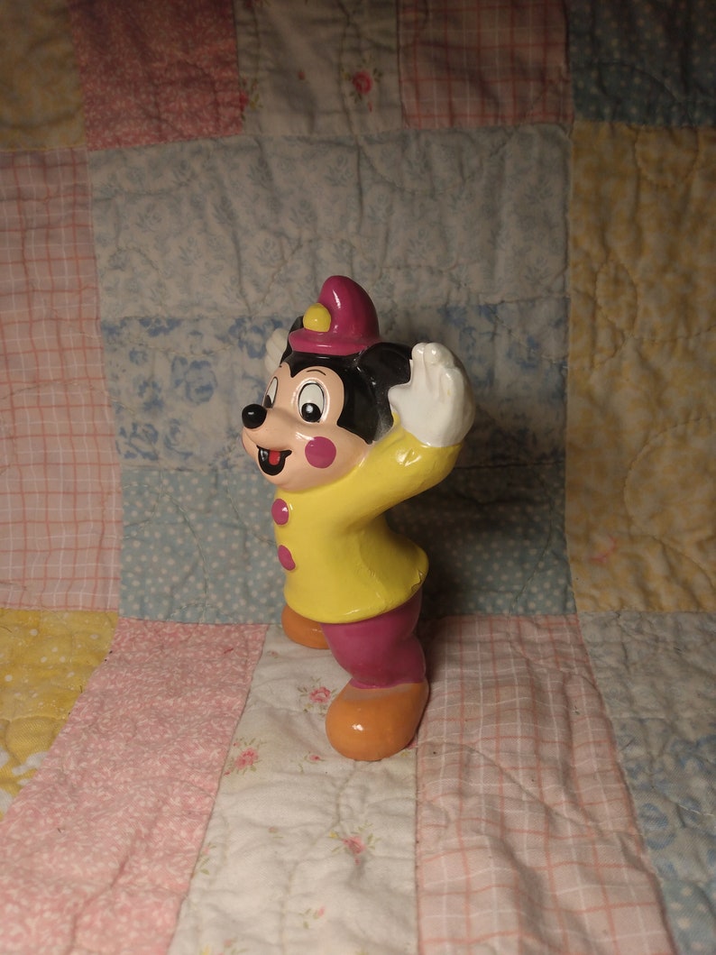 Estatua vintage de Mickey Mouse de 4 pulgadas fabricada en Corea imagen 4