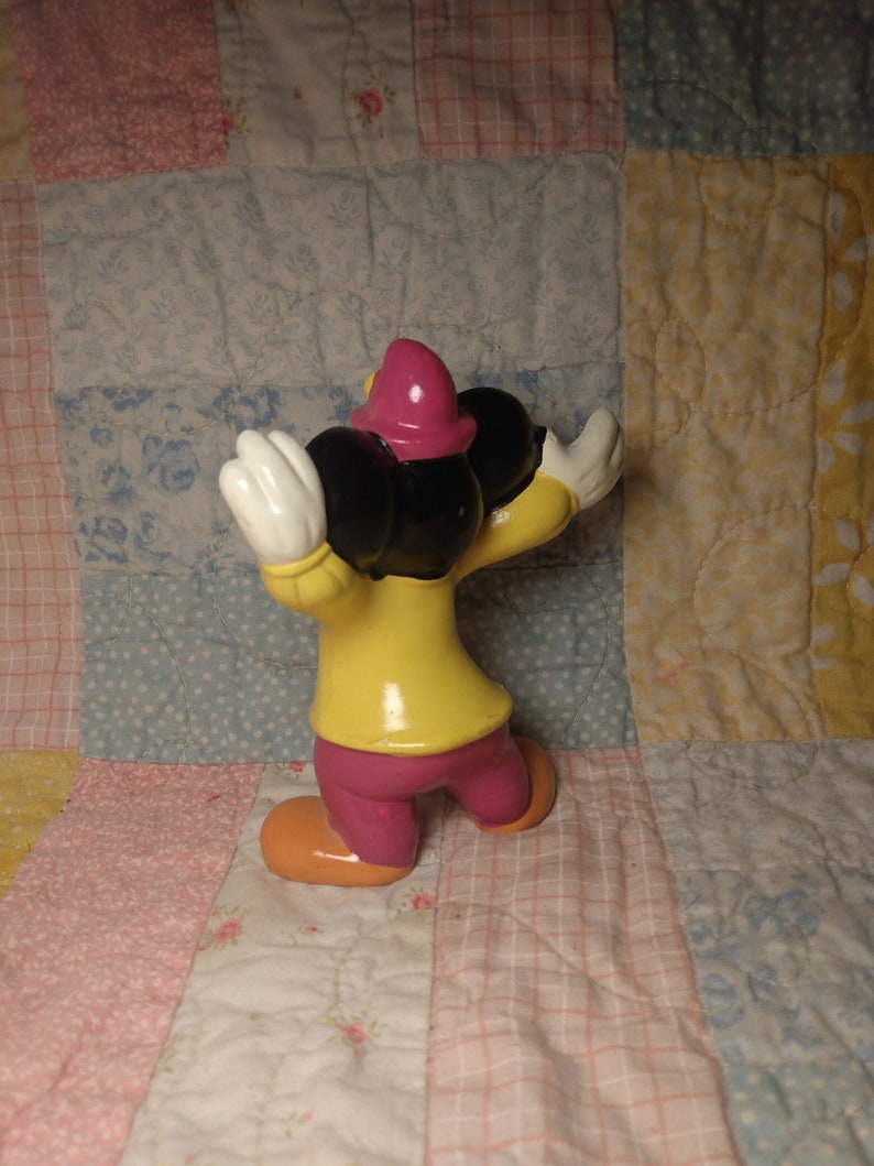 Estatua vintage de Mickey Mouse de 4 pulgadas fabricada en Corea imagen 5