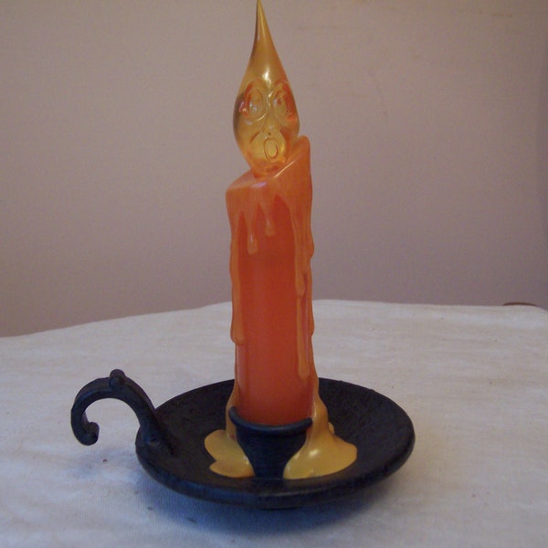 Hallmark Halloween Candle Battery Operated w/Light Up Face in Flame