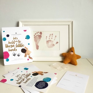 Baby shower Inkless Handprint footprint kit | Baby shower gift | New baby gift | New mum gift | New dad gift | Personalised baby print | UK