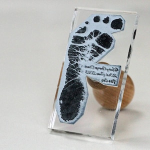 Sello de huella de tamaño real / Regalo para bebé recién nacido / Sello de huella personalizado de tamaño natural / Sello de huella personalizado / Hecho en el Reino Unido / Envíos a todo el mundo