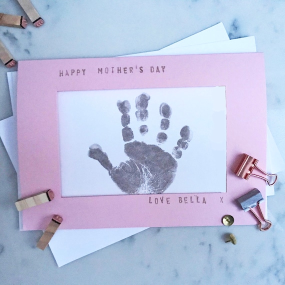 footprint mother's day card