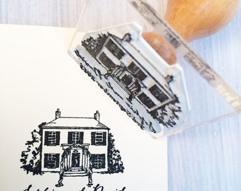 Landhaus Hochzeitsstempel | Save the date Stempel | Hochzeitsstempel | Save the Date Stempel | Englische Hochzeitsstempel | UK -Schiffe weltweit