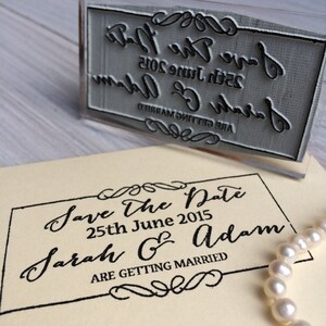 Save the date stamp | Wedding stamp | Calligraphy wedding stamp | Custom Save the Date stamps | Personalised Save the Date stamp | UK