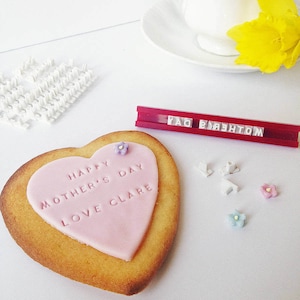 Personalised Mother's Day cookie kit Stamp your own cookie kit Personalised biscuit kit Gift for bakers Baking gift UK image 1