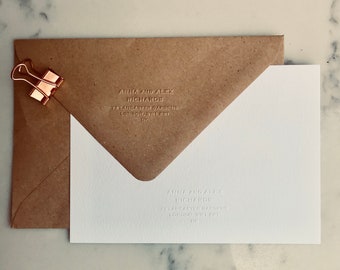 Personalisierter Adressprägestempel | Geschenk zum Einzug