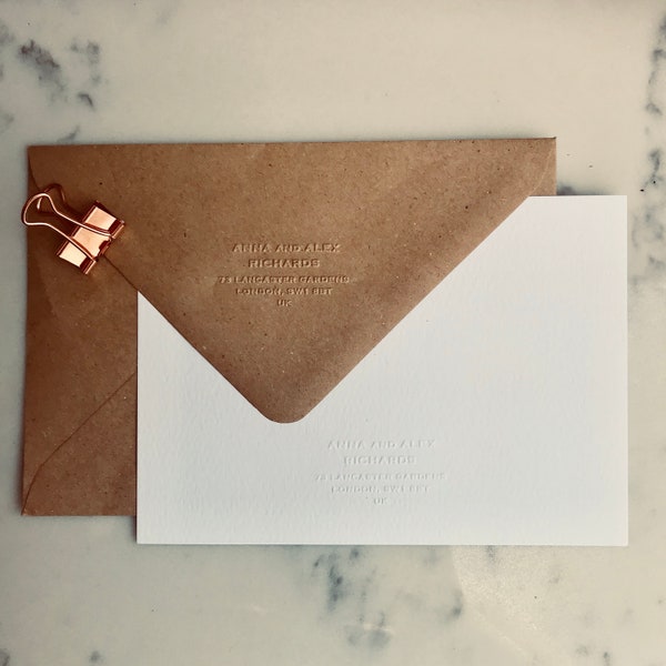 Address embosser | New home gift | Personalised Address embossing seal  | Christmas card embossing UK