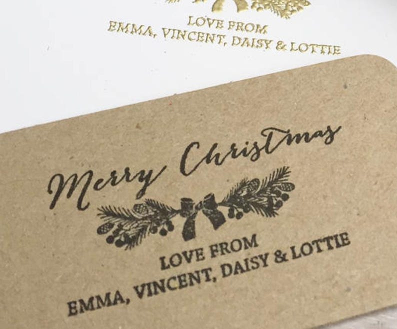 Christmas stamp | Happy holidays stamp | Personalised christmas stamp | Christmas card | Holiday stamp | UK image 2