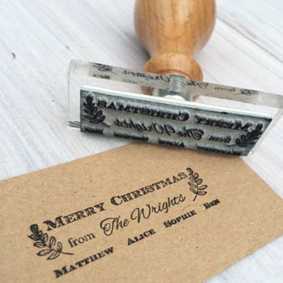 Christmas stamp | Personalised christmas stamp | Christmas card | custom names and greeting | UK