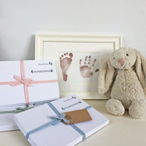 Kit per impronte di mani e piedi senza inchiostro / Regalo per la festa del papà / Regalo per neonato / Regalo per baby shower / Regalo per neo-papà / Primo regalo per la festa del papà