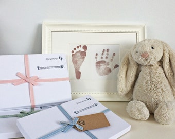 Baby Geschenk Inkless Handabdruck Kit | Baby Fußabdruck Andenken | Baby-Dusche-Geschenk | Erster Geburtstag | Taufgeschenk