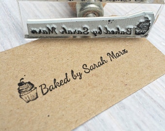 Gepersonaliseerd gebakken per postzegel | Bakstempel | Cupcake stempel | Gift voor bakkers | Aangepaste bakstempel | VK | Schepen wereldwijd