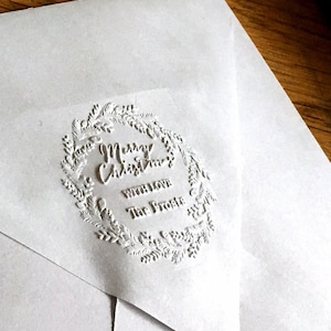 Kerstkrans embosser | Kerstrelinzende pers | Christgmas-kaarten |  Uk