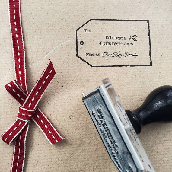 gift tag stamp christmas stamp create your own gift tags etsy
