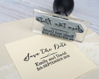 Save the date stamp | Wedding stamp | Calligraphy wedding stamp | Custom Save the Date stamps | Personalised Save the Date stamp | UK