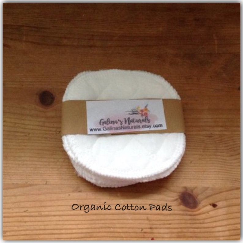 Set of 6 ORGANIC Facial Rounds Cotton Pads Cotton Rounds Etsy