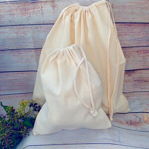 Handmade Reusable Produce Cotton Bags Eco Friendly Bags Natural Bags Organic Cotton Bags image 4