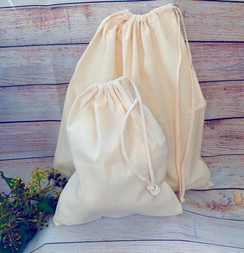 Handmade Reusable Produce Cotton Bags Eco Friendly Bags Natural Bags Organic Cotton Bags image 4