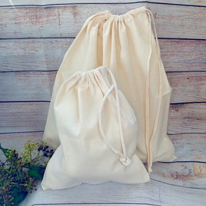 Handmade Reusable Produce Cotton Bags Eco Friendly Bags Natural Bags Organic Cotton Bags image 5