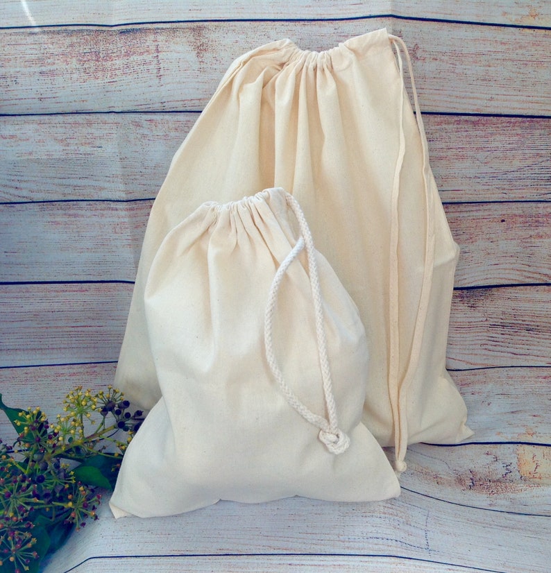 Handmade Reusable Produce Cotton Bags Eco Friendly Bags Natural Bags Organic Cotton Bags image 5