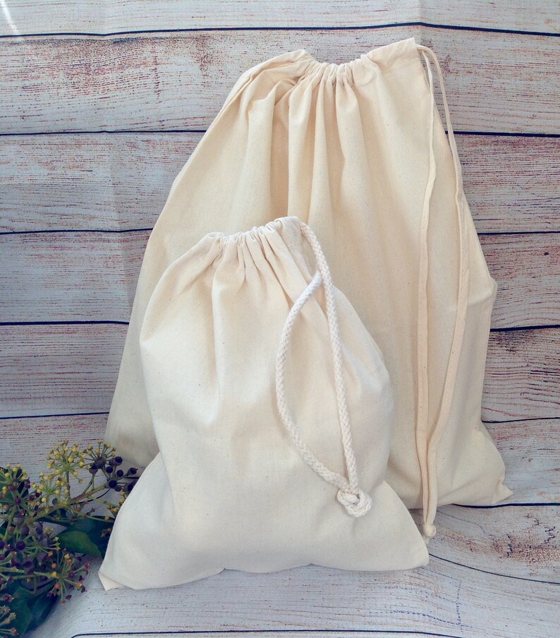 Handmade Reusable Produce Cotton Bags Eco Friendly Bags Natural Bags Organic Cotton Bags image 3