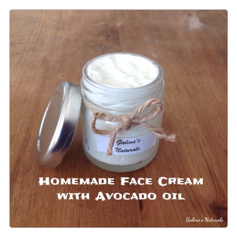 HOMEMADE Natural Face Cream With Avocado Oil Natural Eco Gift Etsy
