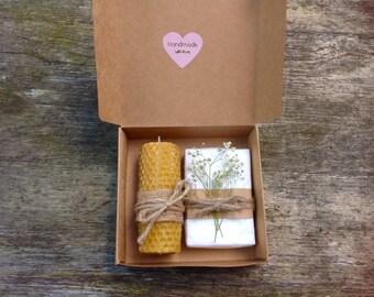 Gift box Thank you gift Beeswax Candles Natural Soap Zero Waste Plastic Free Thank you Present