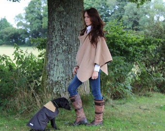SALE - Tweed Cape in Summer Wheat, fully lined