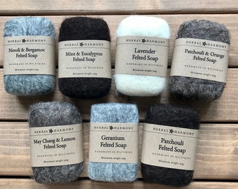 Felted soap, wool gift, 7th anniversary gift, wedding anniversary gift, birthday gift, gift for her, Mens soap, gift for him, soap gift