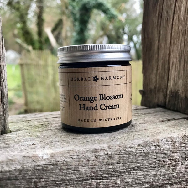 Orange Blossom Hand Cream, natural skincare, gift for her, natural hand cream, Mother’s Day gift, neroli oil, hand cream gift, dry skin