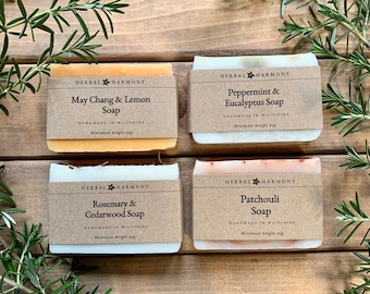 Gentleman’s Soap Gift, 4 soap gift set, Mens soap, gift for him, birthday gift, gift for dad, gift for husband, vegan soap, Fathers Day gift