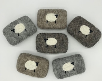 Sheep Felted Soap, wool gift, sheep wool, sheep gift, 7th anniversary gift, wool anniversary, gift for spouse, gift for wife, husband gift