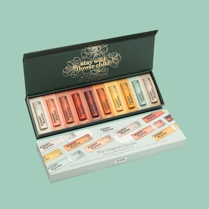 100% Natural Jumbo Lip Balm Gift Set, &quot;Flower Powered&quot; 10 Pack Bundle, Leaping Bunny Certified, Cruelty-Free, Poppy & Pout