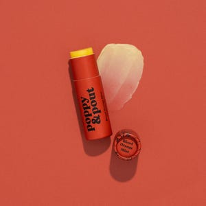 100% Natural Jumbo Lip Balm, Blood Orange Mint Flavor, Leaping Bunny Certified, Cruelty-Free, Poppy & Pout